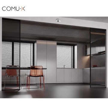 Aluminium Electric Sliding Double Glazed Commercial Door