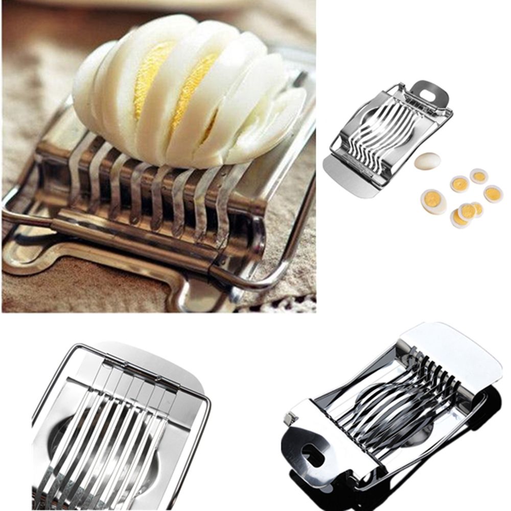 1Pcs Stainless Steel Boiled Egg Slicer Section Cutter Mushroom Tomato Cutter Kitchen Novelty Tool