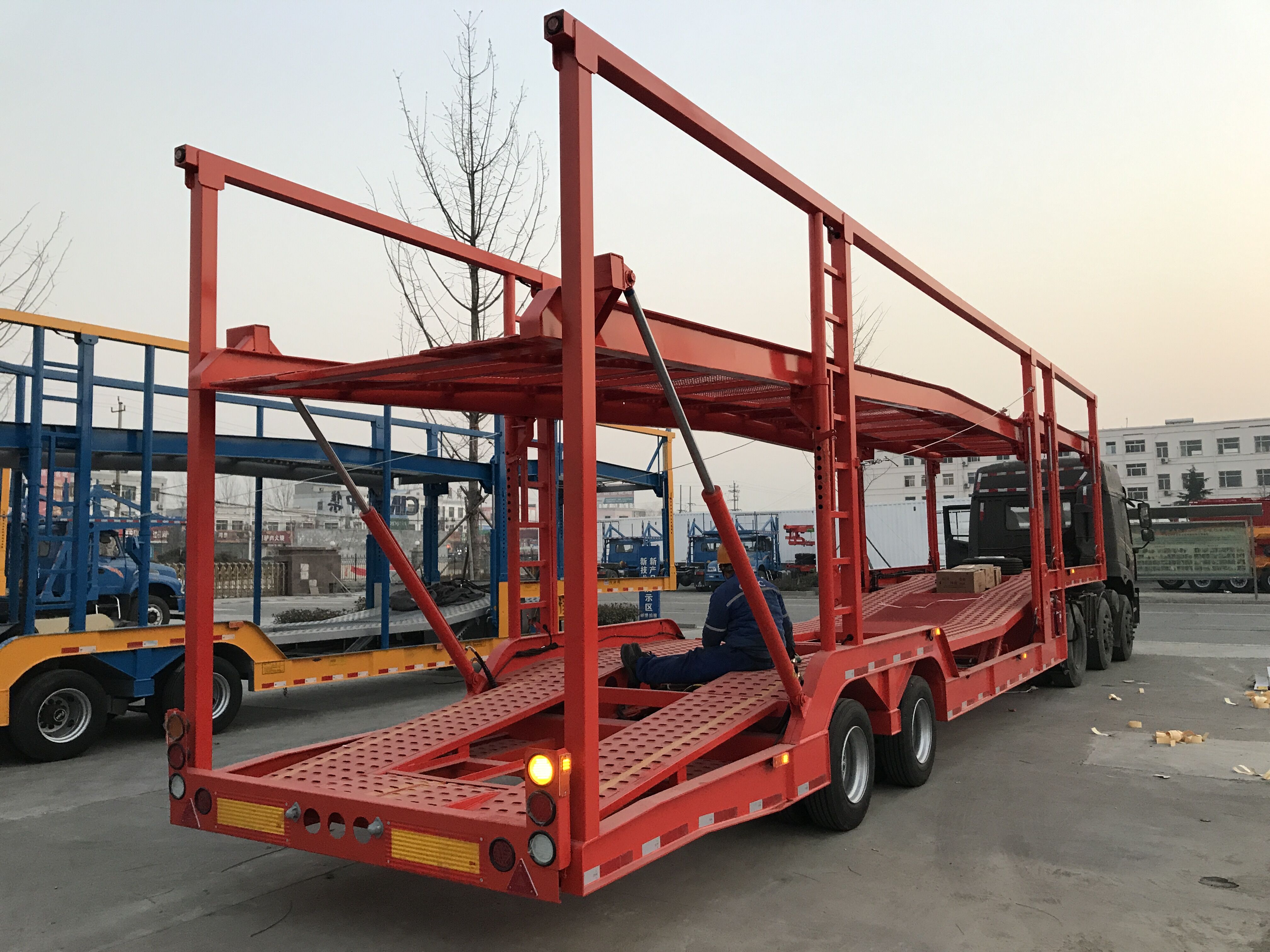 Small Transport Car Carrier Trailer