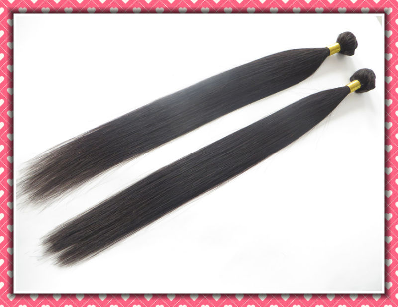 Unprocessed Peruvian Virgin Hair Extension Silky Straight Weaving 26