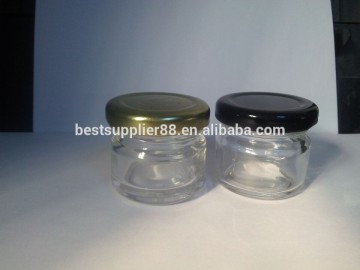 30ml Small Clear Glass Sauce Jar With Metal Cap Wholesale