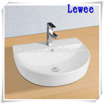 New design single-hole counter top wash hand basin sizes LW-136