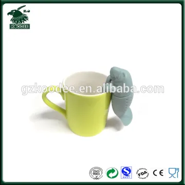 2015 Food safe Silicone lovely Stainless Steel Tea Infuser Steeper Strainer
