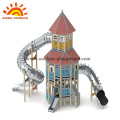 HPL outdoor playground equipment tube slide