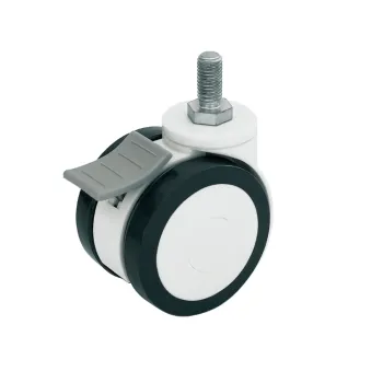 3 inch twin wheels plastic medical casters