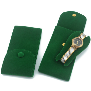Modern Luxury Custom Logo Plush Button Watch & Bag Gift Set Packaging