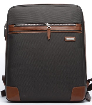 Fashion Travel Sport Hiking Nylon Leather Bag Laptop Backpack (114-08806)