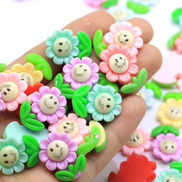 Mixed Color Sunflower Cute Resins Beads For DIY Toy Decor Beads Kids Bedroom Ornaments Phone Shell Decoration Beads