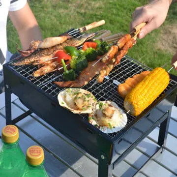 Wholesale Stainless Steel mini folding grill camping Outdoor Barbecue Grill portable charcoal bbq grills