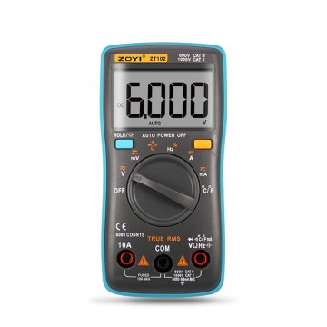 ZT102 Ture RMS Smart Tester: AC/DC Voltage, Current, Temperature, LCR Digital Multimeter