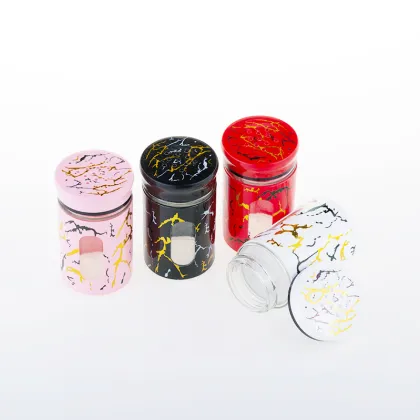 black lidan plastic glass bottle for kitchen spice jar seasoning bottle