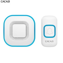 CACAZI Home Wireless Waterproof Doorbell US EU UK Plug 300M Range LED Light Door Ring Bell 38 Chimes 1 2 Button 1 2 3 Receiver