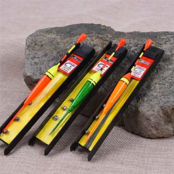 YOUME 3 Pcs Lot Vertical Buoy Fishing Float Set - Wood Fishing Floats 12.5cm 10g