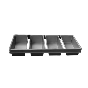 Aluminized Steel 4 Strapped Loaf Pan Set