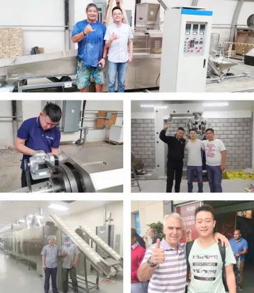 Shengrun Twin Screw Fry Snack Machine: Automatic Production Line for Doritos Chips and Other Snacks