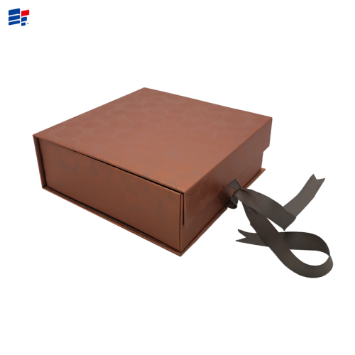 Simple brown box with ribbon