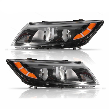 Halogen Black Headlights Assembly Set for 2014-2015 Kia Optima (Left & Right)