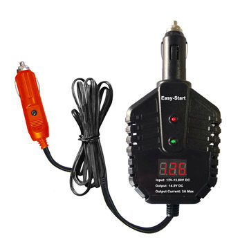 Digital 12V jump starter, operating 14.5V/3A to boost break down vehicles engine, with LCD display