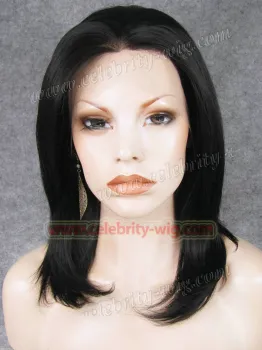 Chic Short Black Jennifer Aniston Syntheic Lace Front Wig