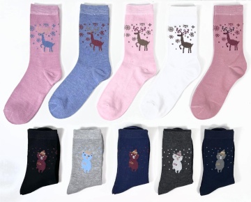Christmas stockings tube Calze women's socks fashion