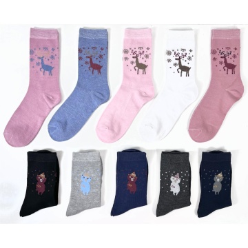 Christmas stockings tube Calze women's socks fashion
