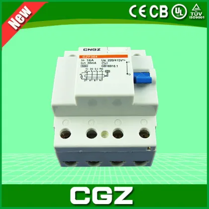 Hot selling high quality electromagnetic leakage protector with 4p