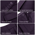 WYWK 2 Piece Men's Suit Wedding Business Party-Purple-XXS