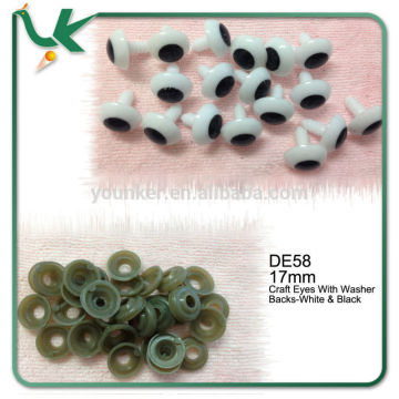 17mm Craft Eyes Toy eye Black Doll Eyes With Washer Backs