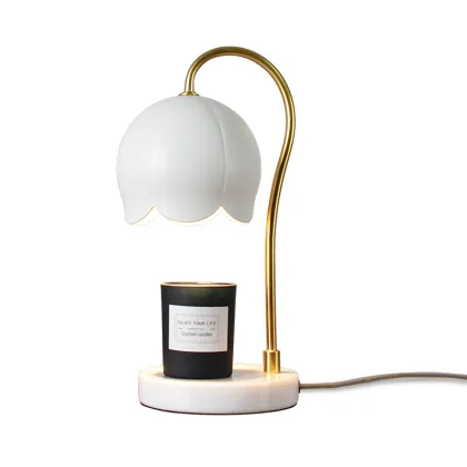 Modern Aroma Light Lamp: Electric Candle Warmer with Dimmable Marble Lamp