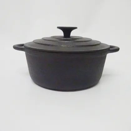 Matt Black Enamel Casserole Dish