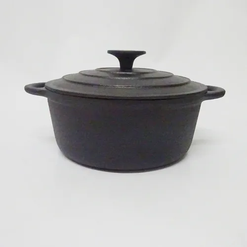 22cm Black Cast Iron Casserole
