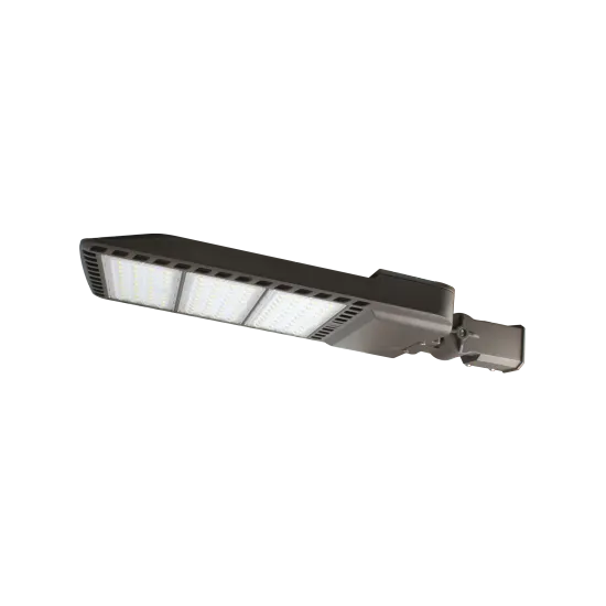 American-Style IP66 LED Parking Lot Light with 160lm/W Output and Multi-Bracket Mounting System