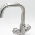 GAOBAO Hot Sales Double Handle Three Hole Golden Color Bathroom Basin Mixer