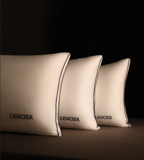 Hotel Feather Pillows with Embroidered Label