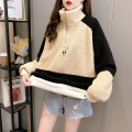 Novo suéter de lã de cordeiro da moda feminina