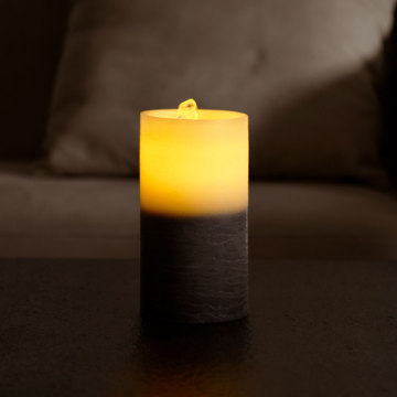 Bubbling Water Wick Led Pillar Candle Fountain