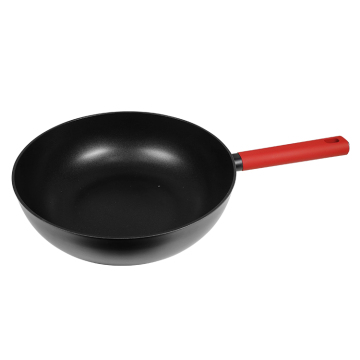 Wholesale Black Cast Aluminum Frying Pans with Electric Ignition for High-Temperature Stir Frying