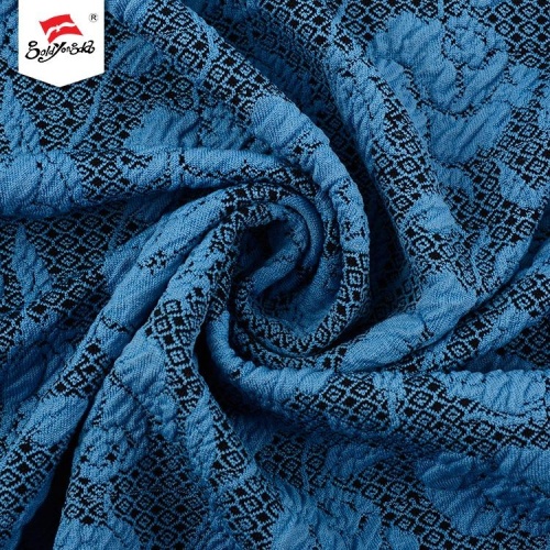 Customized Polyester Stretch Knitted Jacquard Jacket Fabrics