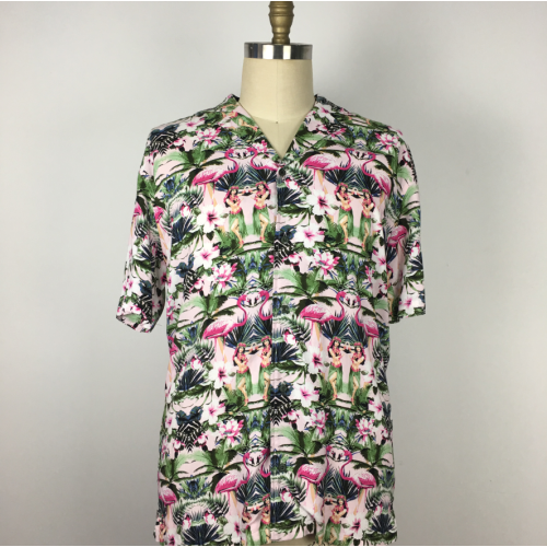 Custom Fancy Hawaiian Printed Floral Shirts Men