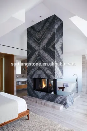 China Ancient Black Wood Vein Marble Slab Supplier