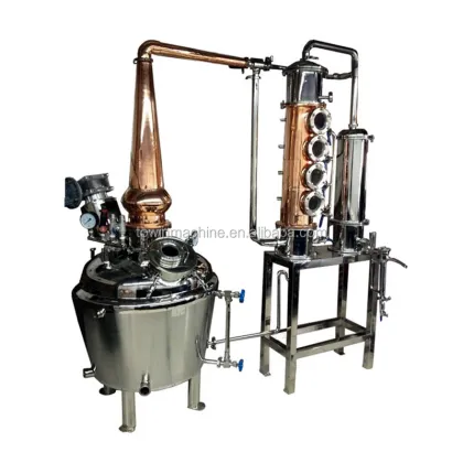 Copper Distiller Moonshine Still 200L Copper Distillation Tower Pot Still