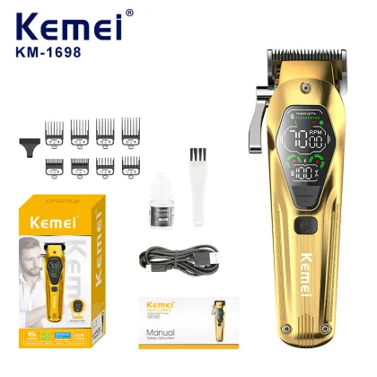 KEMEI KM-1698 Electric Hair Clipper - Corded Powder Metallurgy Ceramic Blade Trimmer