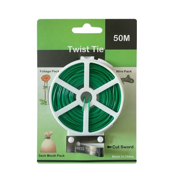 20m/30m/50m Garden Plant Climbing Vine Support: Plastic Wire Reel with Twist Tie and Cutter
