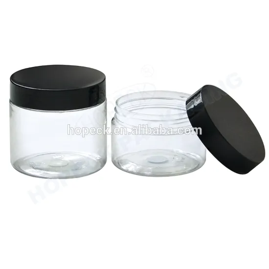 PET cream jar round shape plastic cosmetic packaging