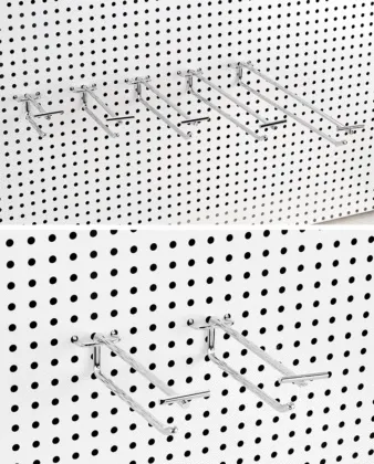 Retail Display Rack with Hooks and Shelves