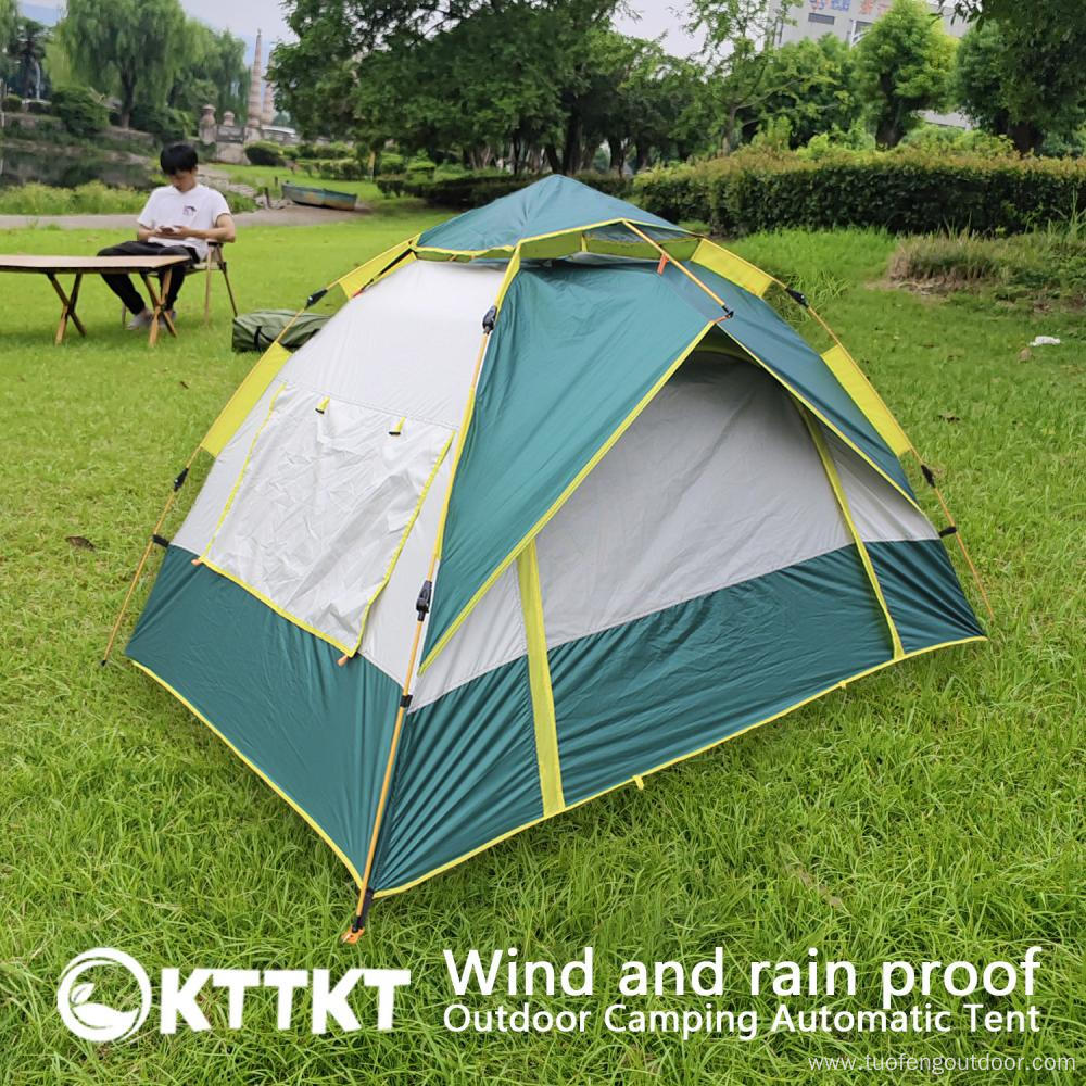 3.3kg green trekking outdoor camping family automatic tent