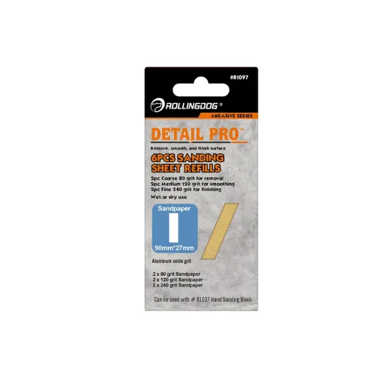 ROLLINGDOG Ningbo 6PCS Sanding Sheet Refills for Finish Surface