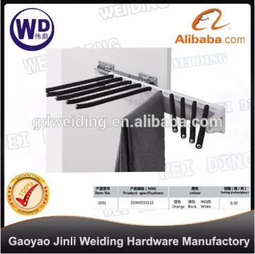 Wardrobe Accessories sliding rail trouser rack with movable trousers rods