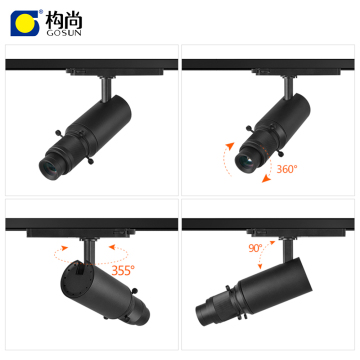 3 Phase 4 Wire Gallery Museum 20W LED Integrated Track Lighting - Dimmable Aluminum Contour Spotlight