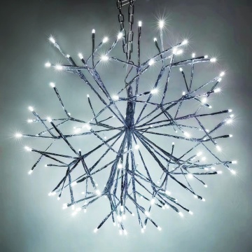 Ledemo Outdoor Indoor Christmas Decoration Fairy Ball Light - Warm White with Flashing Starburst Effect